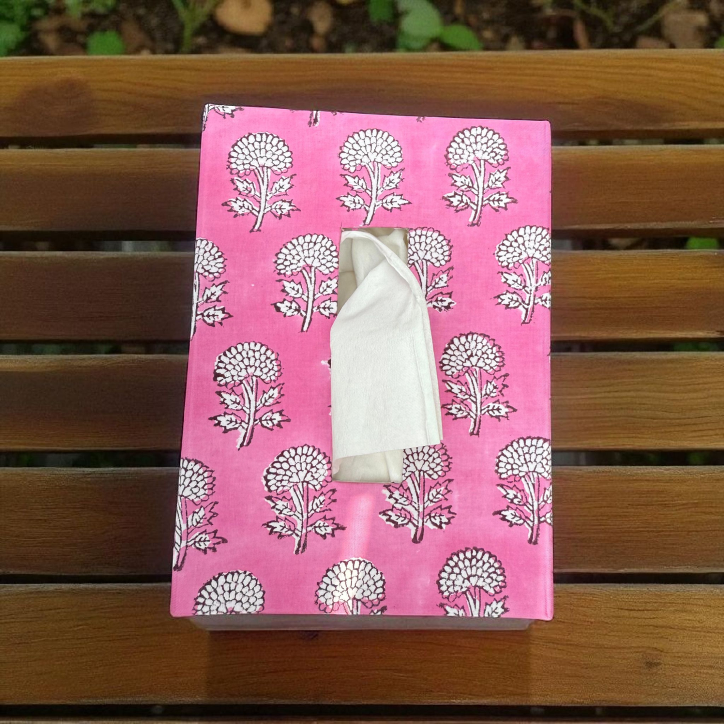 Tissue Box Blue Pink
