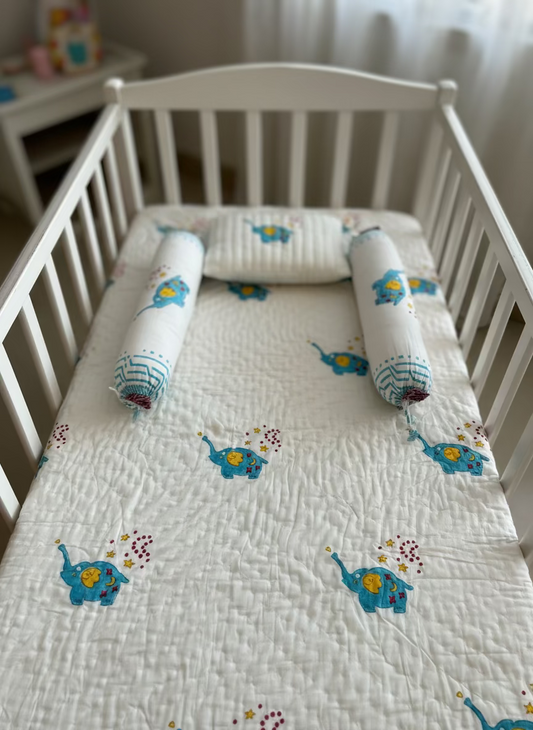 Baby Crib Set - Turquoise