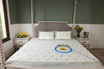 Blue Giraffe Bedsheet