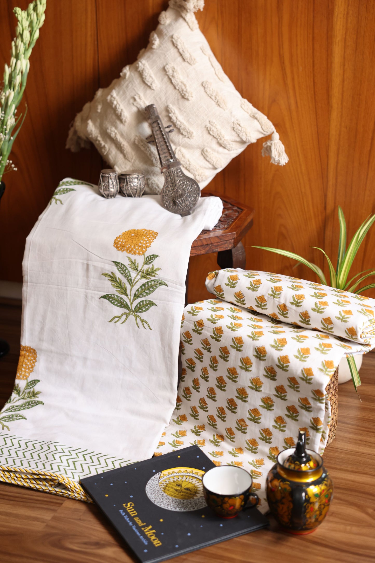 Single Bed Dohar Set- Yellow Dusk
