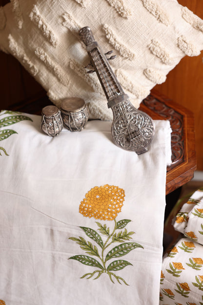 Single Bed Dohar Set- Yellow Dusk