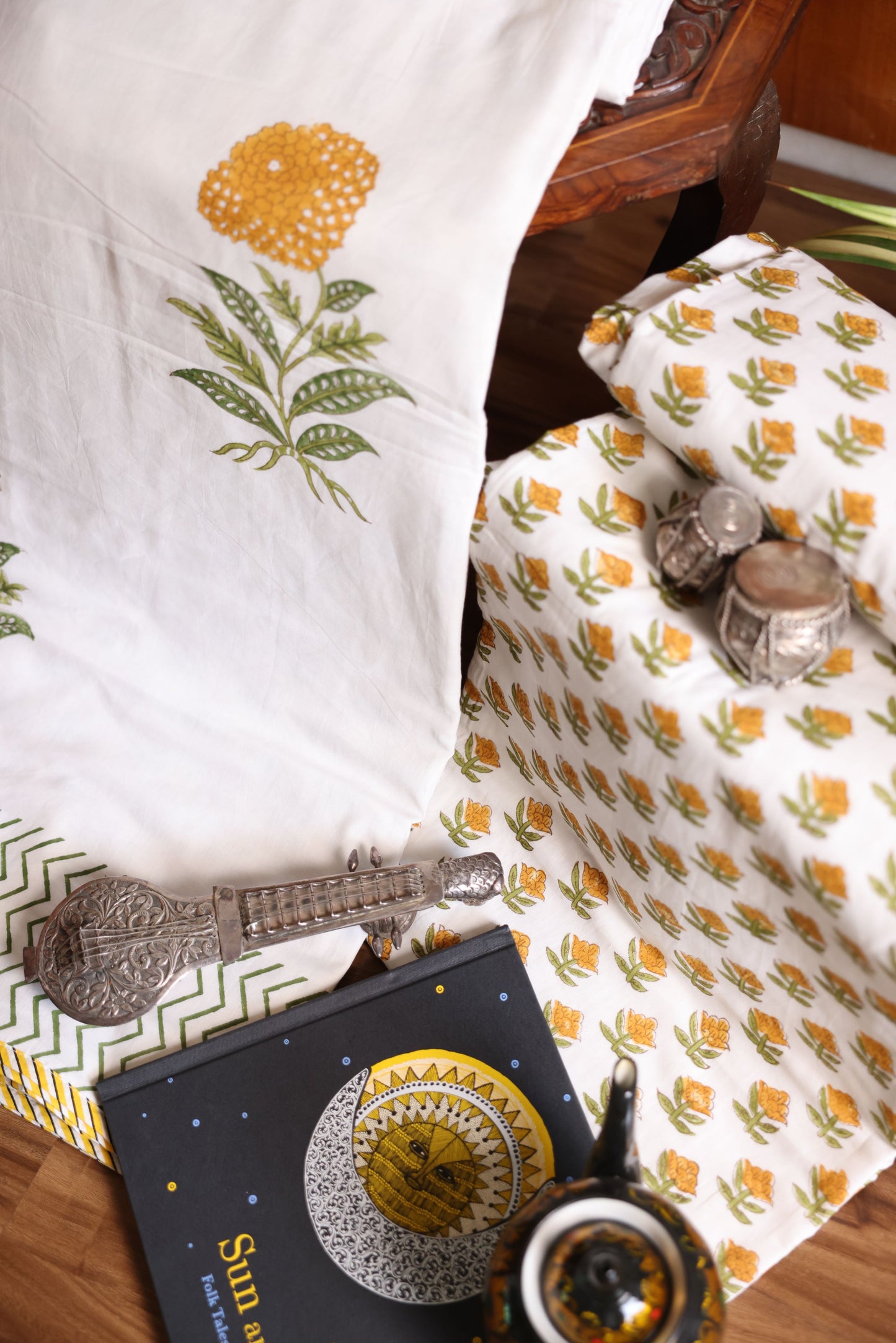 Single Bed Dohar Set- Yellow Dusk