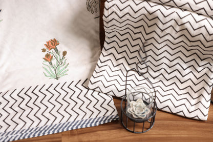Single Bed Dohar Set- Midnight Stripes