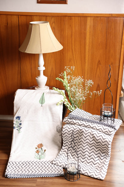 Single Bed Dohar Set- Midnight Stripes