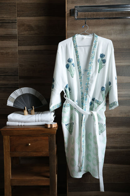 Tranquil Floral Unisex BathRobe