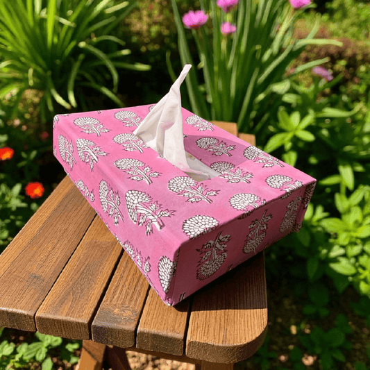 Tissue Box Blue Pink
