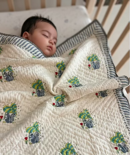 Baby AC Quilt- The Witty Squirrel