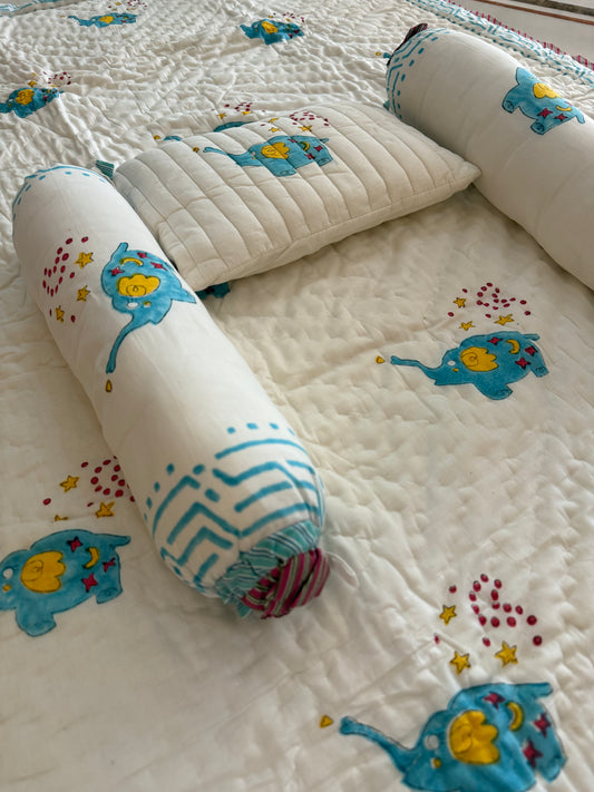 Baby Crib Set - Turquoise