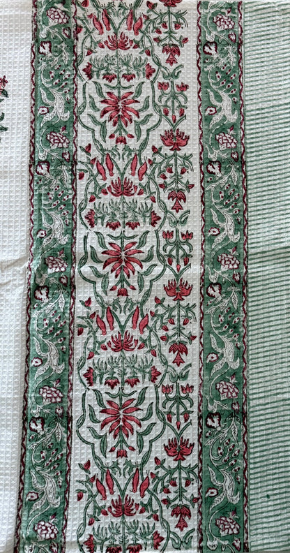 Bath Towel-Elegant Floral Motif