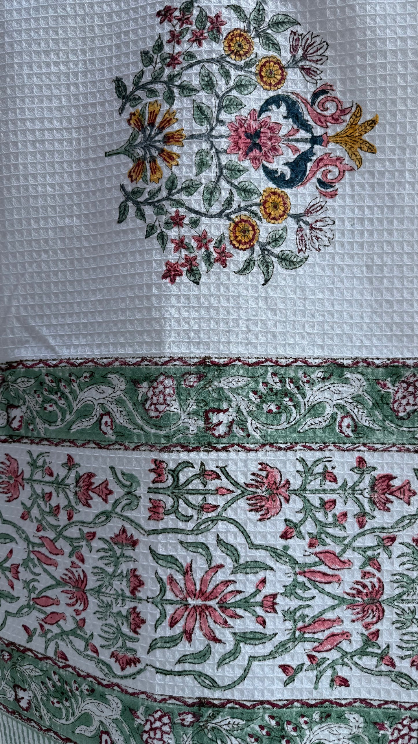 Bath Towel-Elegant Floral Motif