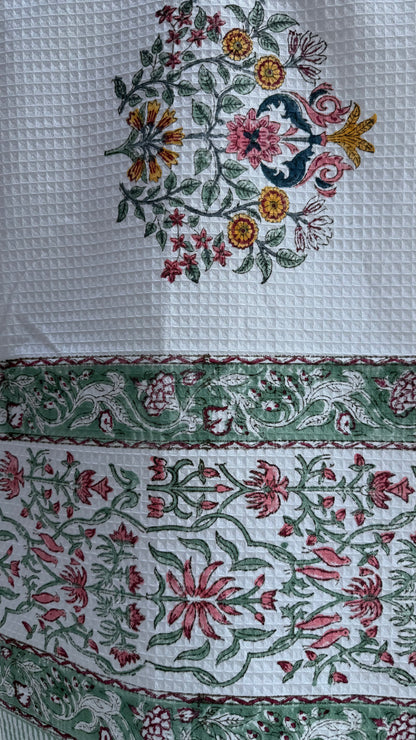 Bath Towel-Elegant Floral Motif